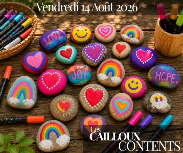 🪨🌈 LES PLUS BEAUX TRÉSORS SONT PARFOIS LES PLUS SIMPLES… 🌈🪨

Le 14 août, transformez un simple galet en un petit concentré de bonne humeur lors de notre atelier Cailloux Contents !

Avec quelques couleurs, un peu d'imagination et beaucoup de créativité, les enfants donneront vie à de joyeux personnages, de petits animaux ou à de jolis messages positifs. Chaque caillou deviendra une création unique, à emporter à la maison ou à offrir à quelqu'un pour lui décrocher un sourire.

Parce qu'un petit geste peut parfois faire toute la différence… 💚

🎨 Imaginer
🪨 Créer
😊 Partager de la bonne humeur

Une activité créative et pleine de douceur pour repartir avec un souvenir coloré et une belle dose de bonne humeur !

📅 Vendredi 14 août 2026
💰 Gratuit
👧 À partir de 3 ans
📍 Parc de Courzieu

Animation réservée aux visiteurs du parc (hors groupes).

#ParcDeCourzieu #AtelierDécouverte #CaillouxContents #PenséesPositives #Créativité #Nature #ActivitéEnfant #SortieFamille #MontsDuLyonnais