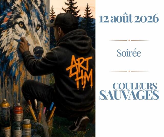 -- Soirée Couleurs Sauvages -- 12 Aout 2026 -- 
Derrière chaque œuvre, il y a une rencontre.
Vous connaissez peut-être déjà ArtHM sans le savoir.

C'est lui qui a imaginé et réalisé la grande tête de loup qui accueille aujourd'hui les visiteurs du Parc de Courzieu.

Le 12 août, il partagera bien plus qu'une technique.

Il racontera sa façon de regarder les animaux, la nature et ce qui nourrit sa création.

Une occasion rare de découvrir l'envers du décor, d'échanger avec un artiste et de créer à ses côtés.

Soirée Couleurs Sauvages - 12 Aout 2026 - 
Uniquement sur réservation. Nombre de place limité.
https://www.parc-de-courzieu.fr/couleurssauvages2026/