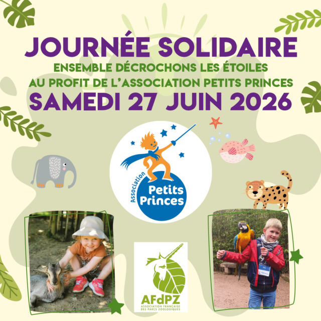 ❤️ Une visite au parc qui fait aussi du bien aux autres ❤️

Le samedi 27 juin, le Parc de Courzieu participe à la journée solidaire organisée par l'Association Française des Parcs Zoologiques au profit de l'Association Petits Princes.

Pour chaque entrée payante enregistrée ce jour-là, 0,50 € seront reversés à l'Association Petits Princes, qui réalise depuis plus de 35 ans les rêves d'enfants et d'adolescents gravement malades.

En venant passer une belle journée au parc, vous contribuerez également à soutenir une magnifique cause.

🌟 Parce qu'un rêve peut apporter de la force, du courage et beaucoup de bonheur à ceux qui en ont le plus besoin.

Merci à tous ceux qui participeront à cette belle chaîne de solidarité.

📅 Rendez-vous le samedi 27 juin au Parc de Courzieu !

#ParcDeCourzieu #PetitsPrinces #Solidarité #AssociationPetitsPrinces #SortieFamille #AFdPZ

AFdPZ - Association Française des Parcs Zoologiques @Association Petits Princes
@associationpetitsprinces