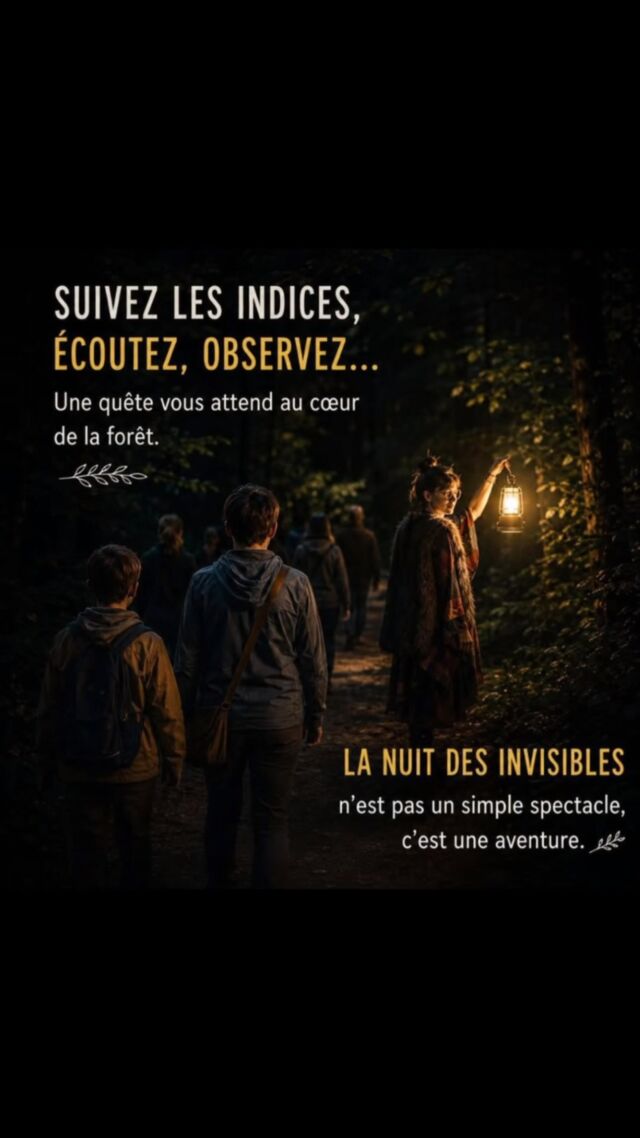 La nuit des invisibles 21 et 22 août. Humour, art de la rue, danse, musique partent en quête de l Arbre. Une soirée insolite à la découverte du parc la nuit… 

https://www.parc-de-courzieu.fr/nuit-des-invisibles-2026/