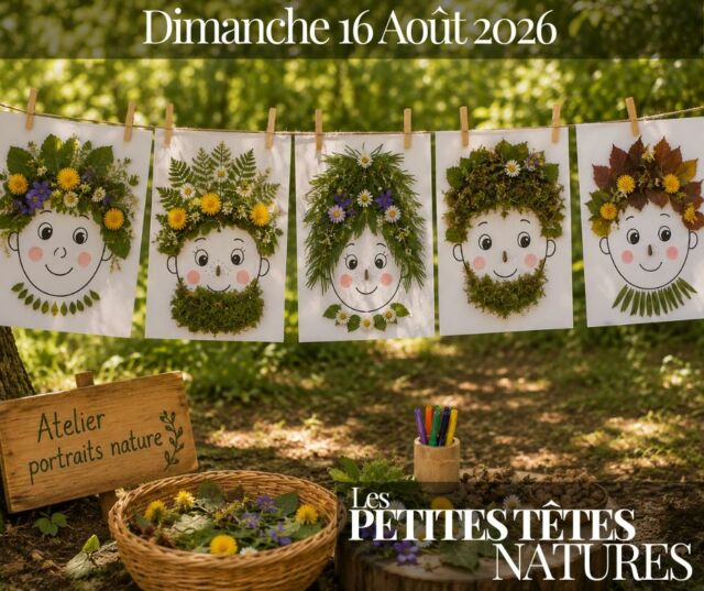 🍃😊 LA NATURE A PLUS D'UN VISAGE… ET SI ELLE DEVENAIT LE VÔTRE ? 😊🍃

Le 16 août, place à l'imagination avec notre atelier  Petites Têtes Nature !

Quelques feuilles, une fleur, une plume, une pomme de pin… Il suffit de quelques trésors glanés dans la nature pour créer des personnages étonnants, drôles ou poétiques. Ici, il n'y a pas de modèle à suivre : chaque enfant laisse libre cours à sa créativité et invente un visage unique, inspiré par ce que la forêt lui offre.

Observer, imaginer, assembler… Une belle façon de découvrir que la nature est aussi une formidable source d'inspiration.

🌿 Créer avec les éléments naturels
🎨 Développer son imagination
💚 Repartir avec une œuvre originale

Un atelier tout en douceur qui invite les enfants à regarder la nature autrement… et à révéler l'artiste qui sommeille en eux !

📅 Dimanche 16 août
💰 Gratuit
👧 À partir de 3 ans
📍 Parc de Courzieu

Animation réservée aux visiteurs du parc (hors groupes).

#ParcDeCourzieu #AtelierDécouverte #PetitesTêtesNature #Créativité #Nature #ActivitéEnfant #SortieFamille #MontsDuLyonnais