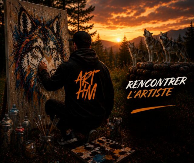 Chaque œuvre commence par une rencontre.

Le  12 août, prenez le temps de rencontrer ArtHM, l'artiste qui a imaginé et réalisé la célèbre tête de loup du Parc de Courzieu.

Au fil de cette soirée, il partagera son univers, ses inspirations et sa manière de transformer une émotion en création. Vous pourrez échanger avec lui, découvrir ses techniques et créer à ses côtés, dans un cadre exceptionnel, face aux loups européens.

Une expérience où l'on vient autant pour les échanges que pour la création.

✨ Une soirée en petit comité, pour prendre le temps de vivre un vrai moment de partage.

📅 12 août 2026
🕖 À partir de 19 h
🎟️ Places limitées – Réservation en ligne sur notre site internet

#CouleursSauvages #ParcDeCourzieu #ArtHM #ArtEtNature #StreetArt #Créativité #Loups #MontsDuLyonnais #SortieLyon

@art__hm